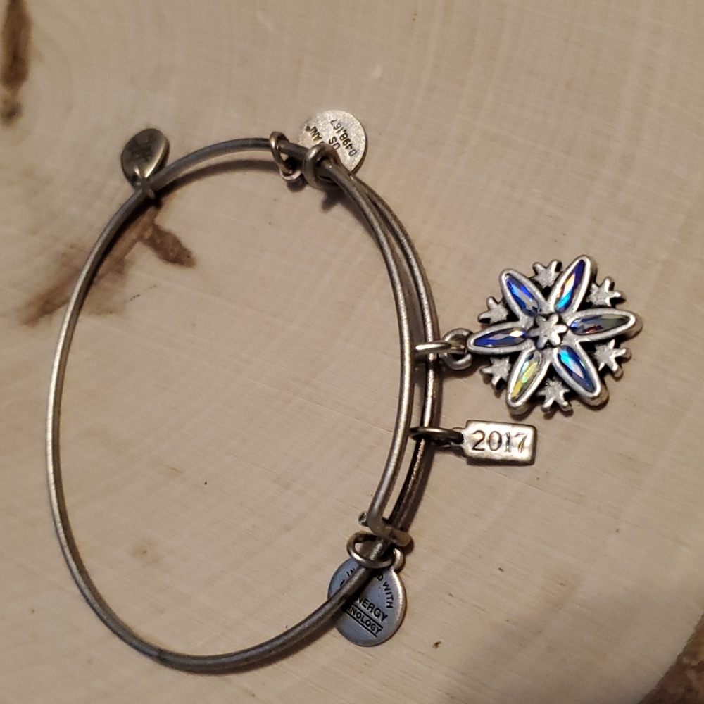 Alex and Ani Colorful Snowflake Design Silver Bracelet 2017